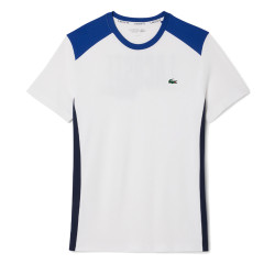 T-shirt Homme Lacoste Sport Color-Block – Bleu et Blanc – Confort & Performance