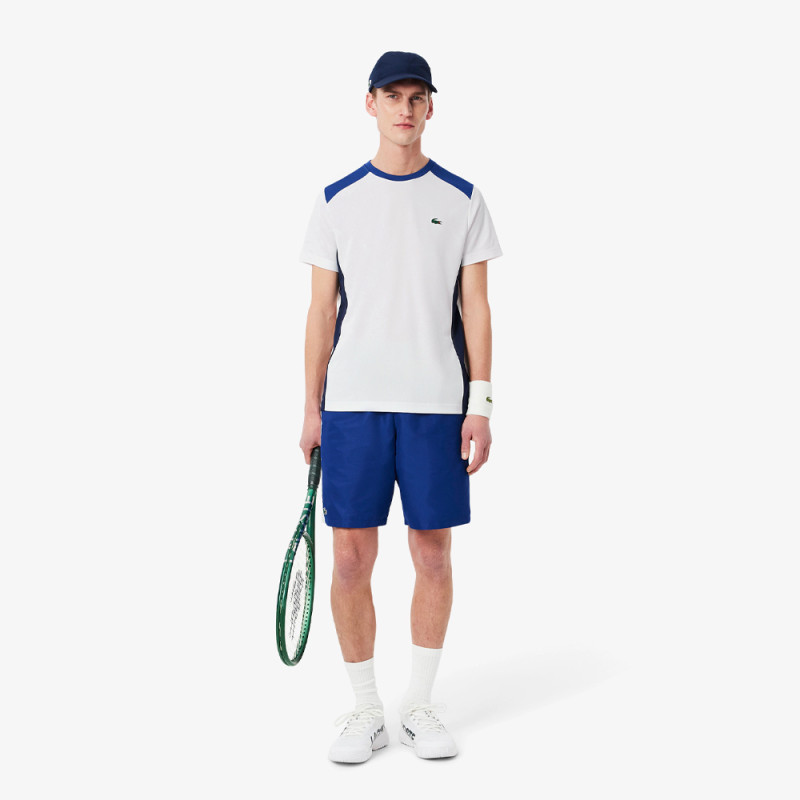 T-shirt Homme Lacoste Sport Color-Block – Bleu et Blanc – Confort & Performance
