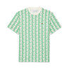 T-shirt Lacoste en coton monogramme blanc et vert – Élégance intemporelle et confort durable