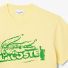 T-shirt Homme Lacoste Signature – Jaune – Jersey de Coton & Logo Imprimé