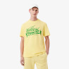T-shirt Homme Lacoste Signature – Jaune – Jersey de Coton & Logo Imprimé