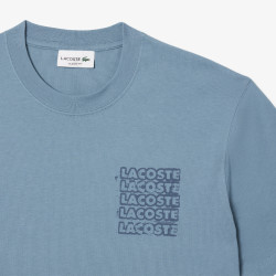 T-shirt Homme Lacoste Graphique – Bleu – Jersey de Coton Premium & Logo Stylisé