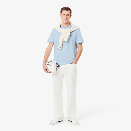 Polo Homme Lacoste – Bleu – Regular Fit & Coton Mélangé Respirant