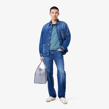 Polo Homme Lacoste – Bleu– Regular Fit & Coton Mélangé Respirant