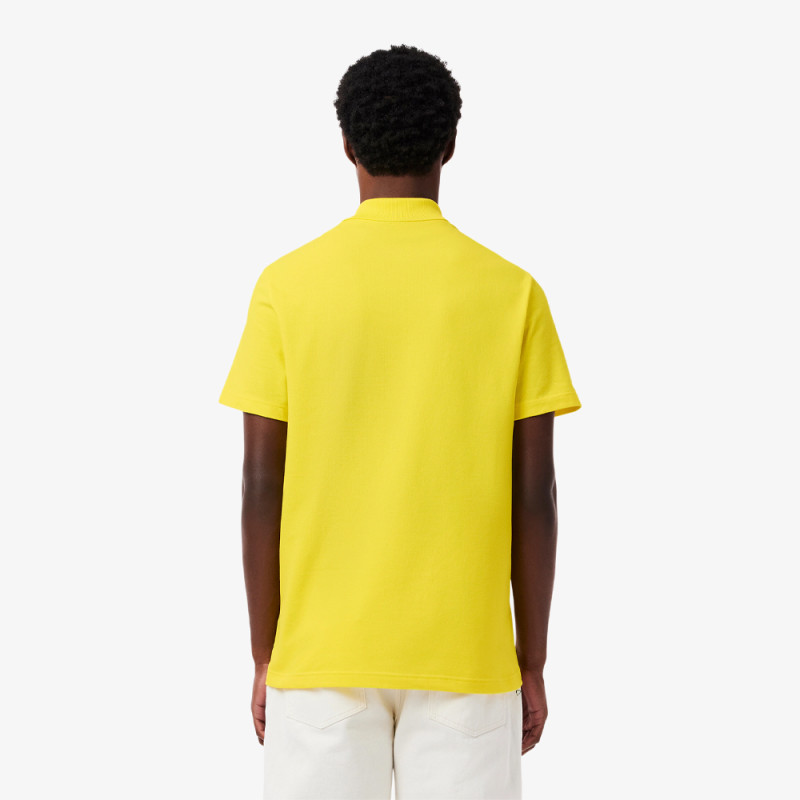Polo Homme Lacoste – Jaune – Regular Fit & Coton Mélangé Respirant