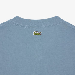 T-shirt Homme Lacoste Signature – Bleu – Jersey de Coton & Logo Imprimé