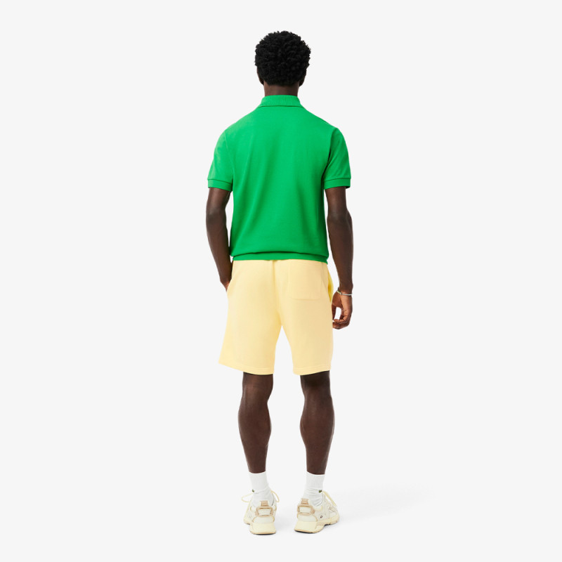 Short Homme Lacoste Graphique – Jaune – Molleton de Coton & Design Audacieux