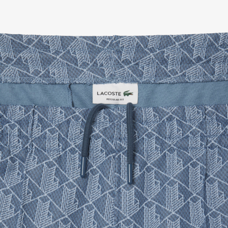 Pantalon de Survêtement Homme Lacoste Paris – Bleu – Jacquard Monogrammé & Élégance Streetwear