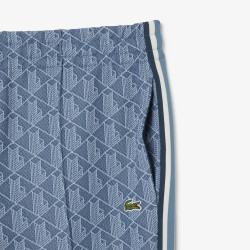 Pantalon de Survêtement Homme Lacoste Paris – Bleu – Jacquard Monogrammé & Élégance Streetwear