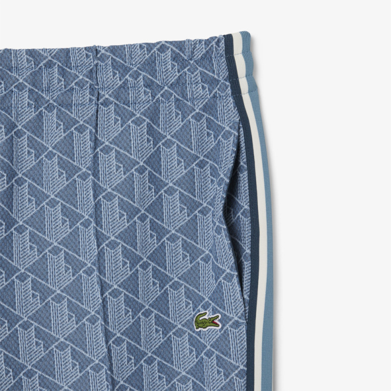 Pantalon de Survêtement Homme Lacoste Paris – Bleu – Jacquard Monogrammé & Élégance Streetwear
