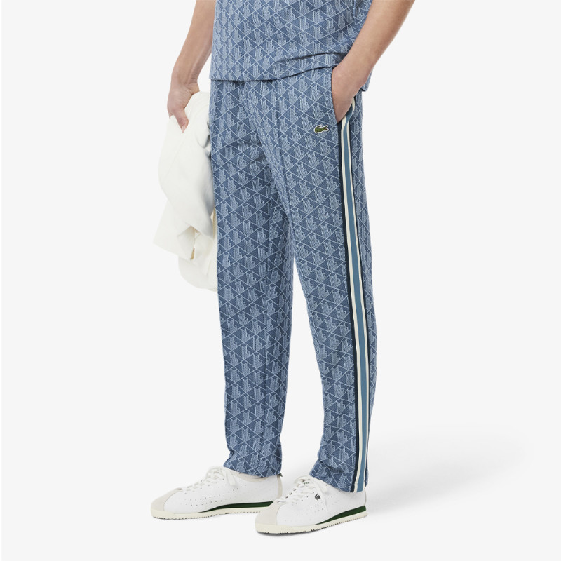 Pantalon de Survêtement Homme Lacoste Paris – Bleu – Jacquard Monogrammé & Élégance Streetwear