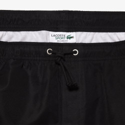 Short Homme Lacoste Sport – Noir – Taffetas Diamanté Léger & Respirant