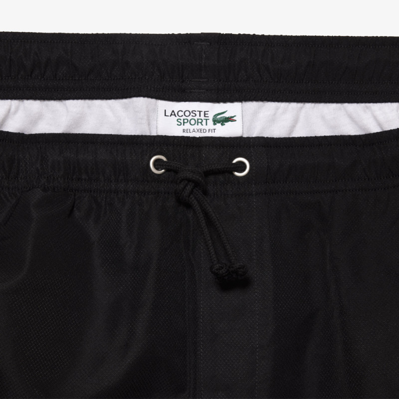Short Homme Lacoste Sport – Noir – Taffetas Diamanté Léger & Respirant