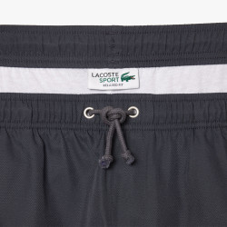 Short Homme Lacoste Sport – Gris – Taffetas Diamanté Léger & Respirant