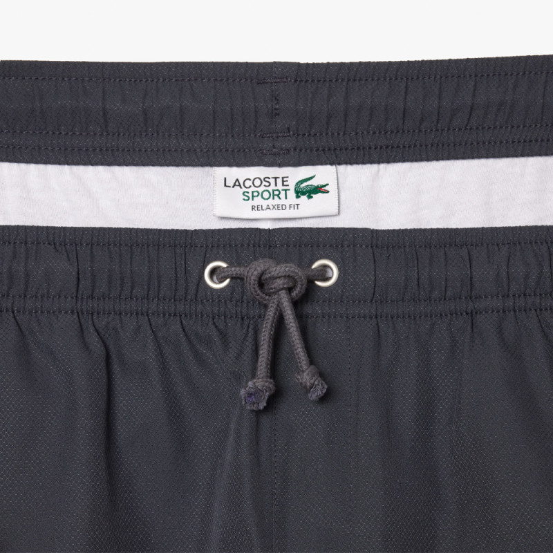 Short Homme Lacoste Sport – Gris – Taffetas Diamanté Léger & Respirant
