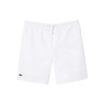 Short Homme Lacoste Sport – Blanc – Taffetas Diamanté Léger & Respirant