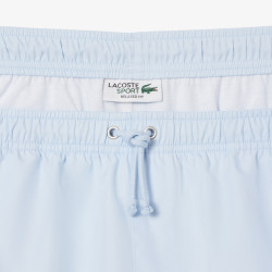 Short Homme Lacoste Sport – Bleu Clair – Taffetas Diamanté Léger & Respirant