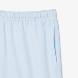 Short Homme Lacoste Sport – Bleu Clair – Taffetas Diamanté Léger & Respirant