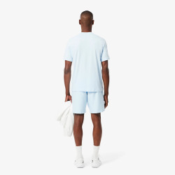 Short Homme Lacoste Sport – Bleu Clair – Taffetas Diamanté Léger & Respirant