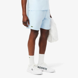 Short Homme Lacoste Sport – Bleu Clair – Taffetas Diamanté Léger & Respirant