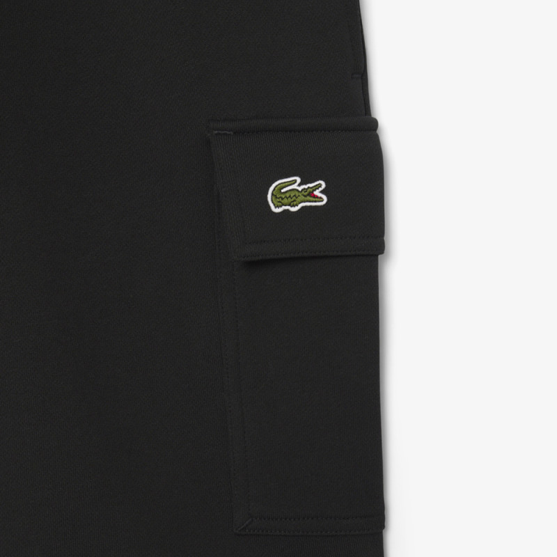Short Homme Lacoste Cargo – Noir – Molleton de Coton Doux & Poches Fonctionnelles