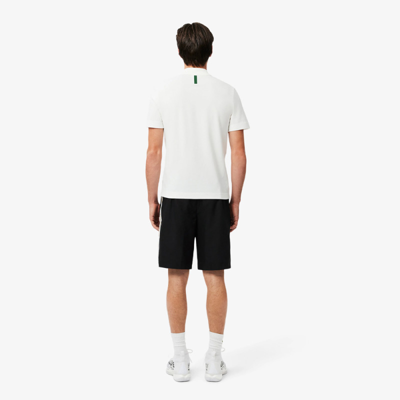 Short Homme Lacoste Tennis – Noir – Bandes Griffées & Tissu Léger Performant