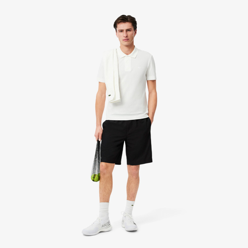 Short Homme Lacoste Tennis – Noir – Bandes Griffées & Tissu Léger Performant