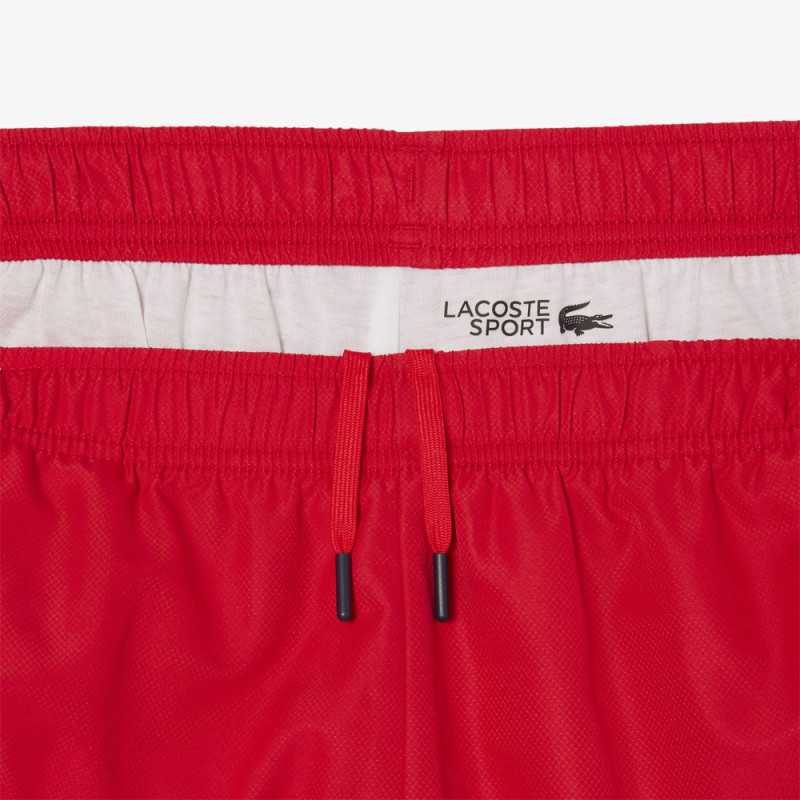 Short Homme Lacoste Tennis – Rouge – Bandes Griffées & Tissu Léger Performant