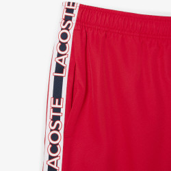 Short Homme Lacoste Tennis – Rouge – Bandes Griffées & Tissu Léger Performant