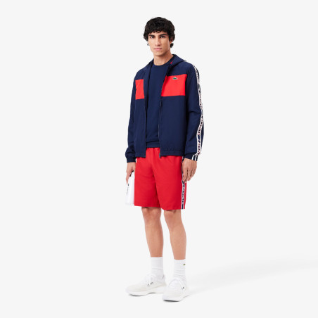 Short Homme Lacoste Tennis – Rouge – Bandes Griffées & Tissu Léger Performant