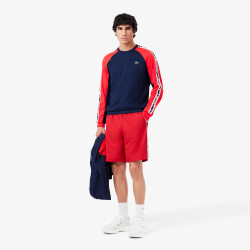 Short Homme Lacoste Tennis – Rouge – Bandes Griffées & Tissu Léger Performant