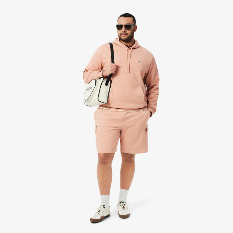 Short Homme Lacoste Cargo – Rose – Molleton de Coton Doux & Poches Fonctionnelles