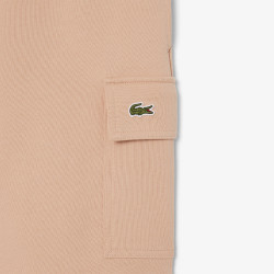 Short Homme Lacoste Cargo – Rose – Molleton de Coton Doux & Poches Fonctionnelles