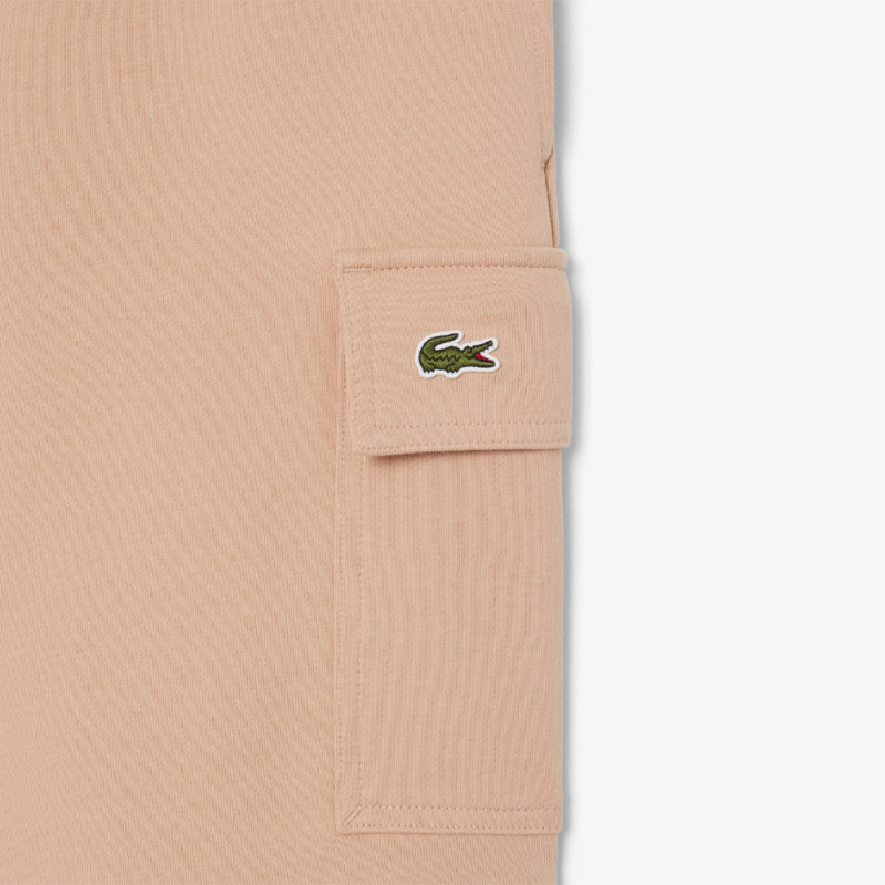 Short Homme Lacoste Cargo – Rose – Molleton de Coton Doux & Poches Fonctionnelles