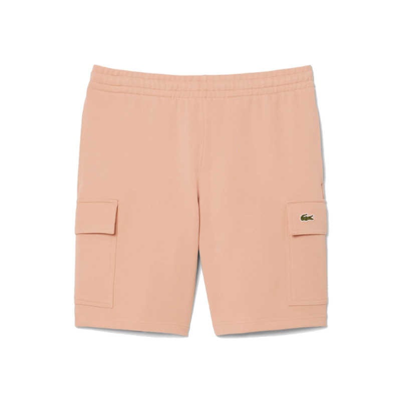 Short Homme Lacoste Cargo – Rose – Molleton de Coton Doux & Poches Fonctionnelles