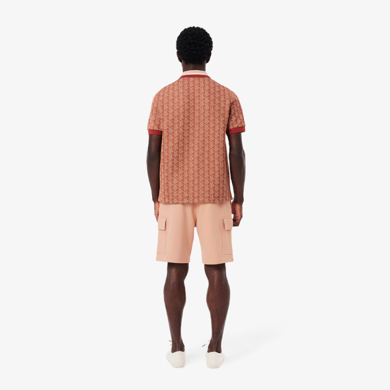 Short Homme Lacoste Cargo – Rose – Molleton de Coton Doux & Poches Fonctionnelles