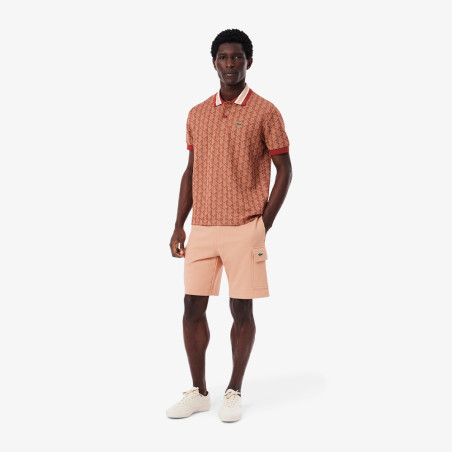 Short Homme Lacoste Cargo – Rose – Molleton de Coton Doux & Poches Fonctionnelles