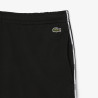 Short Homme Lacoste – Noir – Molleton de Coton & Liserés Griffés