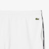 Short Homme Lacoste – Blanc – Molleton de Coton & Liserés Griffés