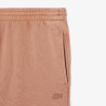 Short Homme Lacoste – Marron Terracotta – Molleton de Coton Bio & Effet Délavé Unique