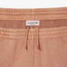 Short Homme Lacoste – Marron Terracotta – Molleton de Coton Bio & Effet Délavé Unique