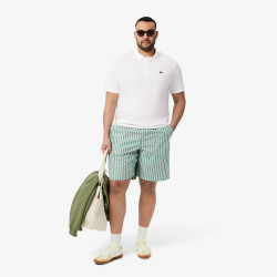 Polo Homme Lacoste – Blanc – Regular Fit & Coton Mélangé Respirant