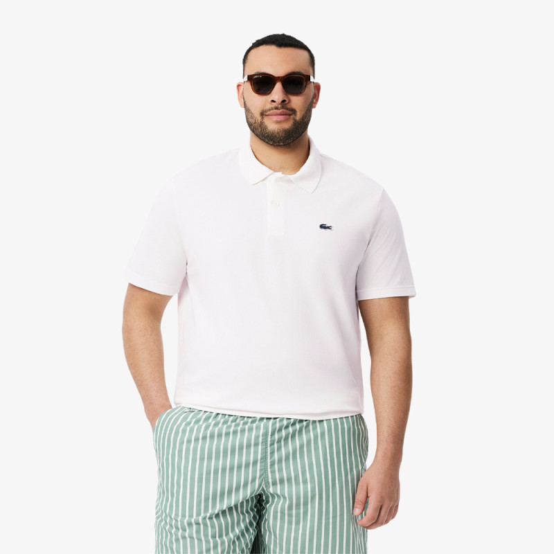 Polo Homme Lacoste – Blanc – Regular Fit & Coton Mélangé Respirant