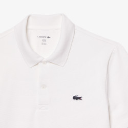 Polo Homme Lacoste – Blanc – Regular Fit & Coton Mélangé Respirant