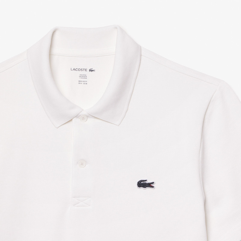 Polo Homme Lacoste – Blanc – Regular Fit & Coton Mélangé Respirant