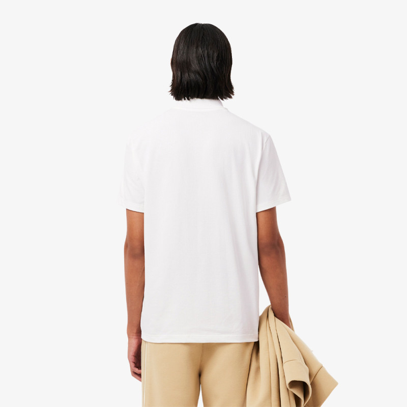 Polo Homme Lacoste – Blanc – Regular Fit & Coton Mélangé Respirant