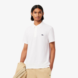 Polo Homme Lacoste – Blanc – Regular Fit & Coton Mélangé Respirant