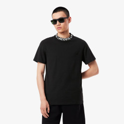 T-shirt Homme Lacoste – Noir – Piqué Ultra-Léger & Col Jacquard Siglé