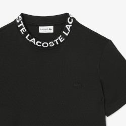 T-shirt Homme Lacoste – Noir – Piqué Ultra-Léger & Col Jacquard Siglé