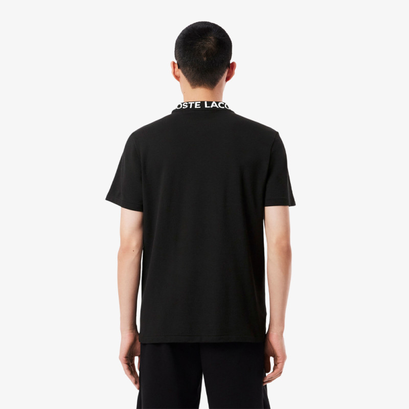 T-shirt Homme Lacoste – Noir – Piqué Ultra-Léger & Col Jacquard Siglé
